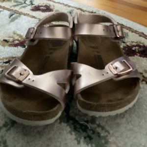 Toddler/kid electric metallic Copper Birkenstock Sandal